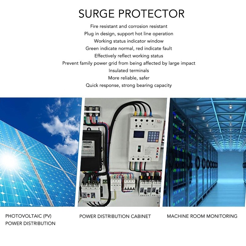 Surge Protective Device Photovoltaic Breaker Protector DC1000V 60KA Distribution Box