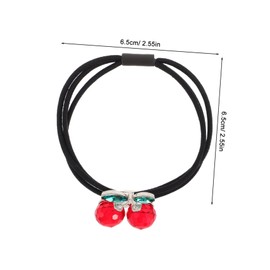 COLLBATH Unique Cherry Hair Band Hair Jewelry for Women Girls Elastic Ponytail Holders