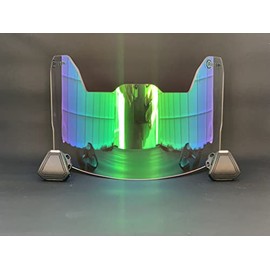 Precision Clear Revo Green Football Helmet Visor // Fits Kids, Youth & Adult Helmets // Eye Protection for Helmet and Facemask // Lightly Tinted Visor (Clear Revo Green)