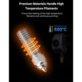 3D Printer Nozzle for Vyper Cobra for Sovol Sv06 Plus Sv07, 15 Pieces Hardened Steel Nozzles, M6 Thread, 1.75mm Filament, 3D Printer Extruder Nozzles, Metal Nozzle Ends