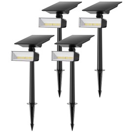 Consciot Halloween Solar Spot Lights Outdoor, 360° Adjustable, IP65 Waterproof, Solar Lights for Garden, Yard, Doorway, Lawn, Cool White, 4 Pack