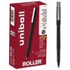 uniball Roller Ball Stick Pens, 0.5 mm Micro Tip, Blue,