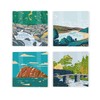 Dartmoor Ceramic Coaster Set - Devon UK Landmarks/Landscapes Square Set