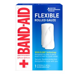 Band Aid Brand First Aid Products Flexible Rolled Gauze Care Dressing, 2 in x 2.5 yd