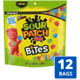 SOUR PATCH KIDS Bites Original Soft & Chewy Candy, 12 - 12 oz Bags