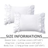 Herside White Pillow Cases Set of 2,Ruffle Pillow Cases Queen