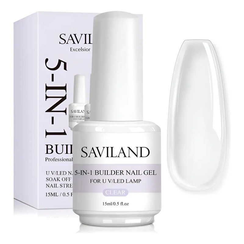 Saviland, Gel De Construcción Clear, Para Extensión De Uñas