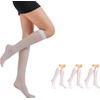 Women Sheer Knee High Stockings 20 Denier (3PCS One Size,