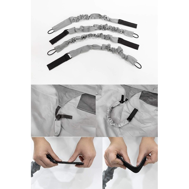 GEARFLAG Pop-up Folding Camper Cover Fits 8'-10' Reinforced Windproof Side-Straps,