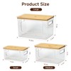 KitHero 3-Pack Trash Bag Holder,Trash Bag Dispenser with Bamboo Lid,