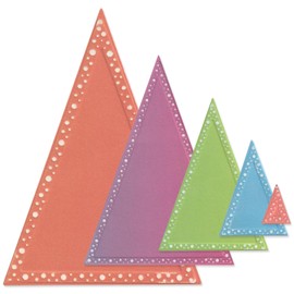Sizzix Die Set Fanciful Framelits, Patti's Perfect Triangles by Stacey Park, Multicolor, One Size