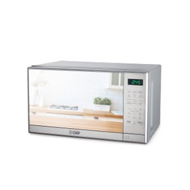 COMMERCIAL CHEF 0.7 Cu Ft Microwave with 10 Power Levels, 700W Microwave with Digital Display, Countertop Microwave with Child Safety Door Lock, Programmable with Push Button, Stainless Steel