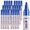 TFIVE Blue Paint Pens Permanent Markers, 24 Pcs Oil Based