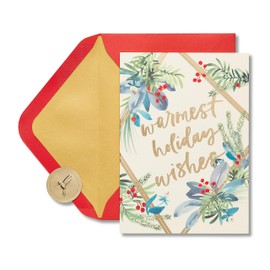 Papyrus Holiday Cards Boxed with Envelopes, To A Wonderful Season, Warmest Holiday Wishes (14-Count)