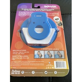 Bower clip on ring light (new) for phone, laptop, or tablet Blue