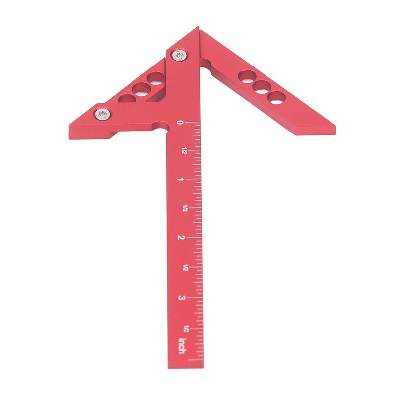 Center Gauge 100mm 45° 90° Aluminum Alloy Line Ruler Measuring