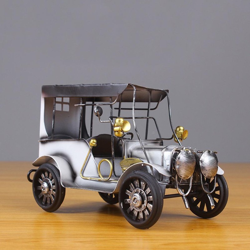 Retro Nostalgic Metal Crafts Car Models Ornaments Home Decoration for