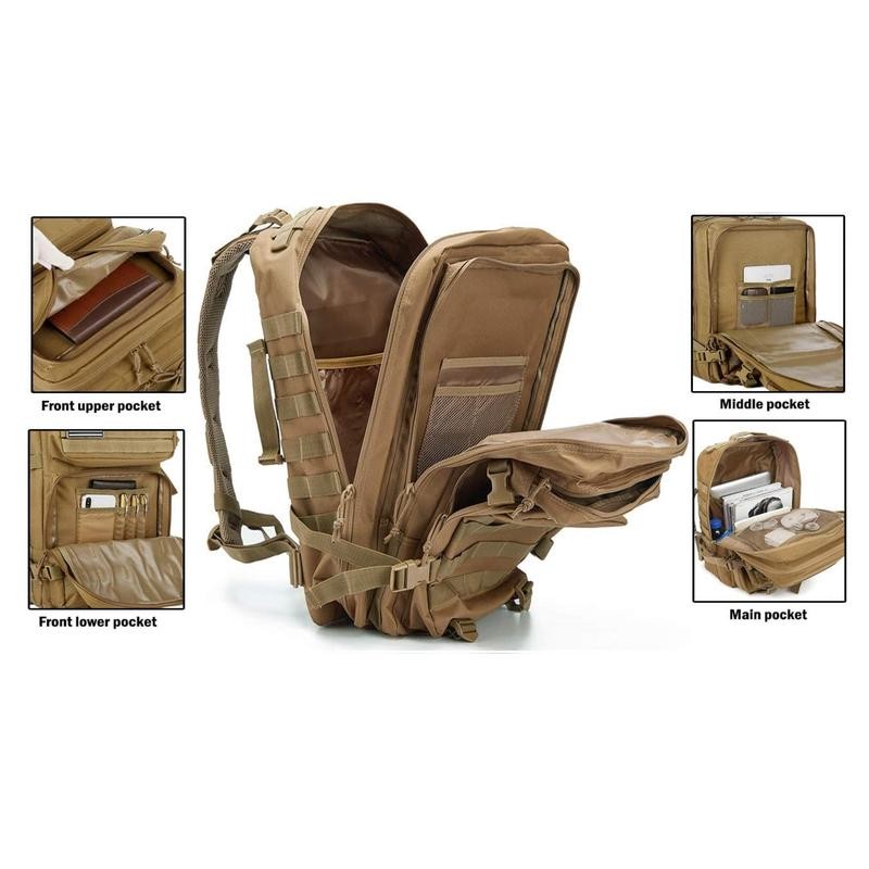 Ciana Large Military Tactical Backpack with Zippers tactical backpack -