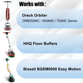 HHQ Commercial Scrub Brush for Orbital Floor Scrubber, Compatible with Oreck Orbiter XL ORB550MC, Bissell BGEM9000, 12" Diameter, Light-Duty Brush, Green-2