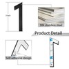 3 Inch Metal Black Modern House Numbers, Luiety's Adhesive Mailbox