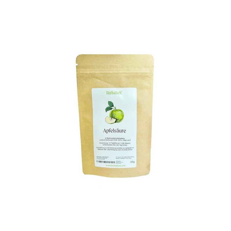Malic Acid 50 g by Herbathek as Apple Juice Substitute,