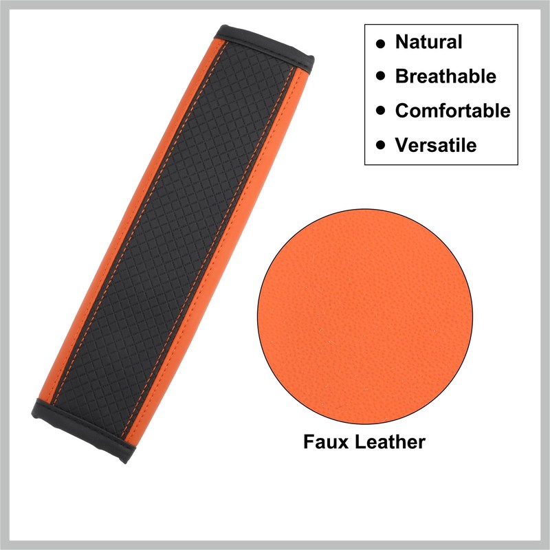 RATCHROLL 2pcs Universal Seat Belt Shoulder Pad Faux Leather Car