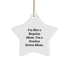 Funny Gordon Setter Dog Mom Gifts from Friends for Christmas Unique Star Ornament