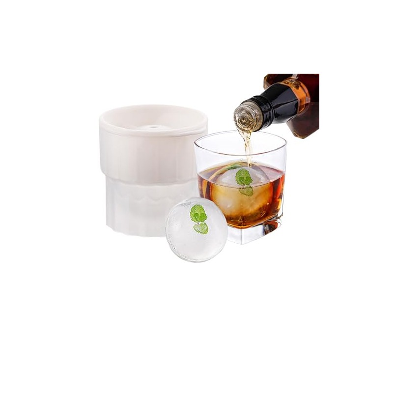 Molde redondo de silicona para cubitos de hielo, molde para
