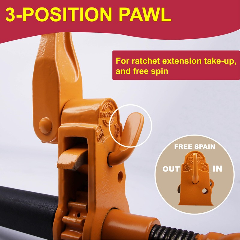 Ratchet Binder Plus Ratchet Chain Binder - 2 Pack Folding