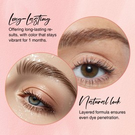 Lash Color Kit Brown Professional Lash and Brow Color Kit with Natural Effects Long Lasting Lasts 4 Weeks Easy to Use for Salon & Home Use