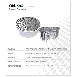 Fleximatic Coladera Zero Olores Universak, Acero Inoxidable, Modern, Colador