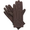isotoner mens Stretch Classics Fleece Lined cold weather gloves, Brown,