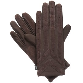 isotoner mens Stretch Classics Fleece Lined cold weather gloves, Brown, X-Large US