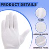 24 Pcs White Cotton Work Gloves, X-Large Thickened Soft White