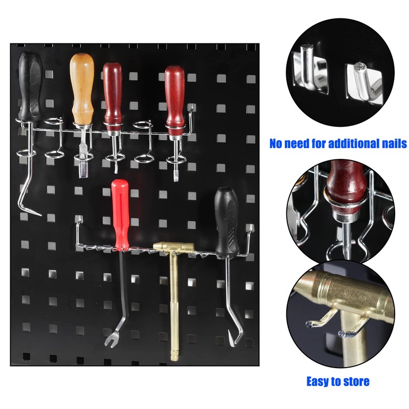 SPEEDWOX Pegboard Screwdriver Holder Pegboard Hook Assortment Multi Tool Holder