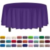 Crown Display Inc. 84" Elegant Round Purple Table Cover -