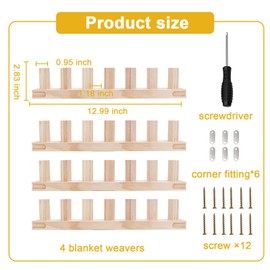 55'' Chunky Yarn Blanket Loom for Knitting Thick Yarn Projetcs: Adjustable Size Hand Knitting Kit, Easy Operation for Cozy Handmade Blankets, Ideal for DIY Beginners