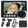 bonoch 5" 1440P Baby Car Camera - 360 Degree Rotating
