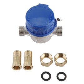Copper 1.5m3/h 0-40℃  Mechanical Water Meter 15mm 1/2 inch Water Flow Gauge