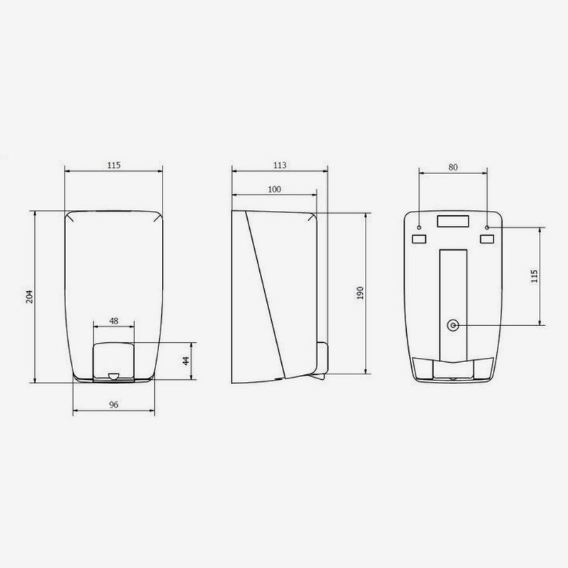 Jofel Wall Soap Dispenser, Refillable with 1L Liquid Soap Dispenser,