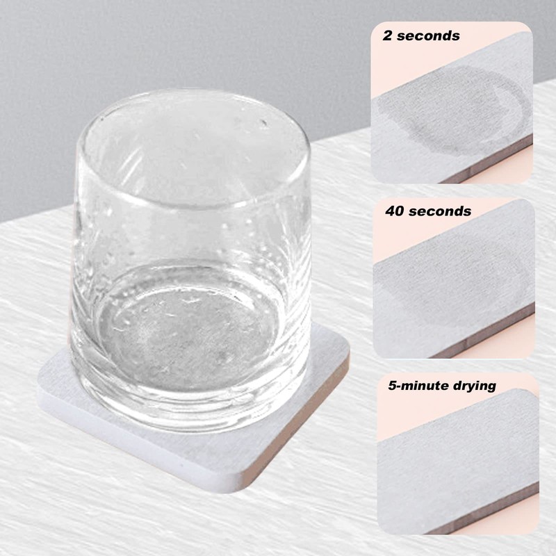GAESHOW Pack of 4 Water-Absorbent Diatomite Drink Coasters, Quick Drying