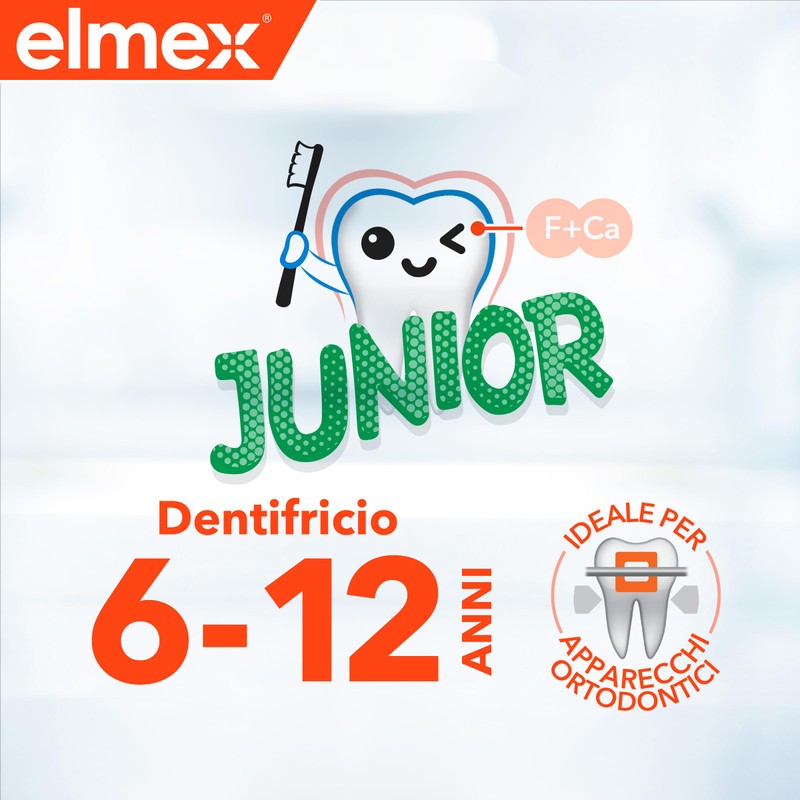 ELMEX Dentifricio Junior Protezione Carie per i Denti dei Bimbi,
