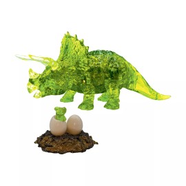 BePuzzled New - BePuzzled 3D Crystal Puzzle - Triceratops & Baby: 61 Pcs - Ages 12+