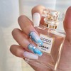 Snow Crystal Ball Handmade Nail Tip - Long Point /