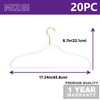 Premium Clear Invisible Acrylic Hangers, 20 Pack Ultra Slim &