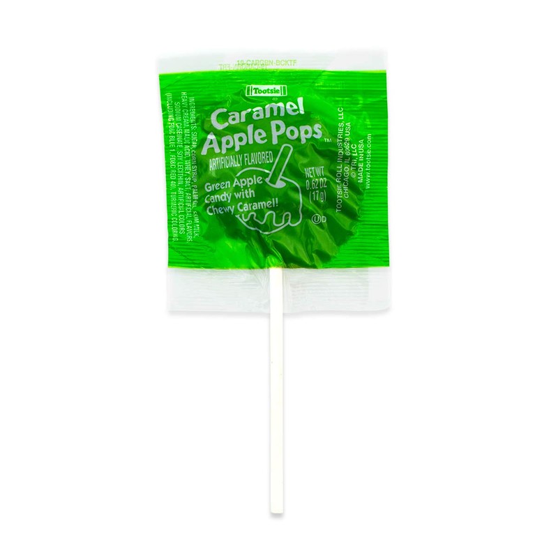 Tootsie Roll Caramel Apple Pops – Caramel Covered Green Apple