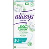 Always Dailies Organic Cotton Topsheet Liners, Pack of 28