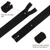 YAKA 60pcs 18 Inch Black Nylon Coil Zippers Sewing Zippers