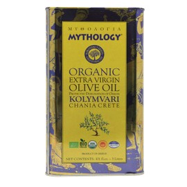 Mythology Greek Organic Cold Pressed Olive Oil Extra Virgin, USDA Organic Olive Oil Extra Virgin, Greek Olive Oil From Greece Cold Pressed PDO Certified - 3 Liter