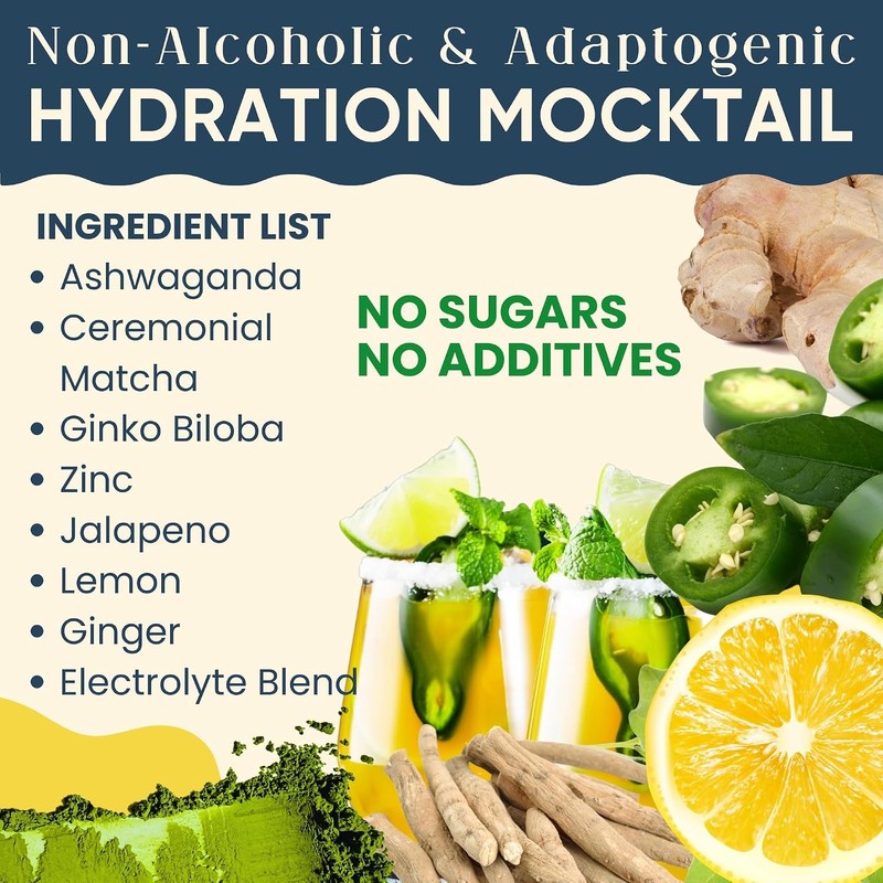 Miaroo Mocktail Picante Con Ashwagandha Y Matcha Adaptógenos Y Nootrópicos